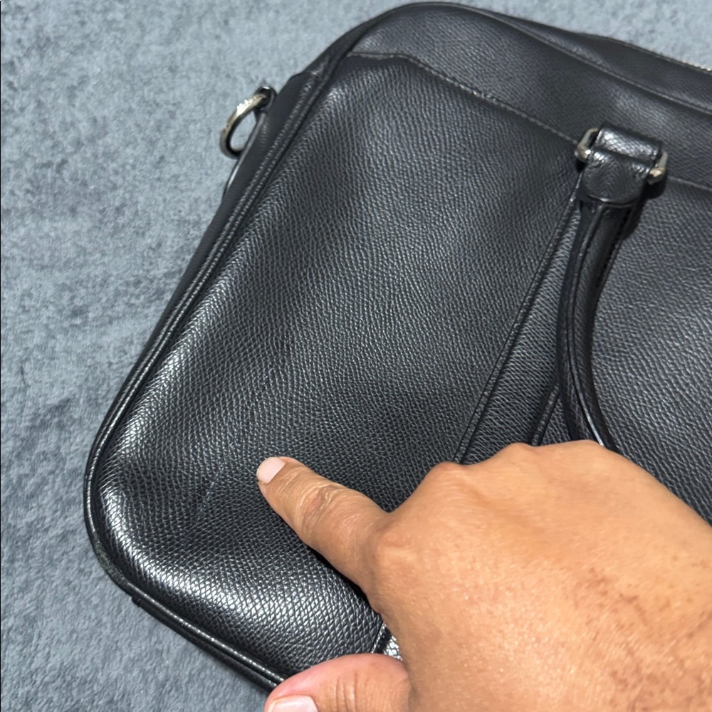 Coach Metropolitan  Black Slim Briefcase Handbag Leather Laptop Bag - Picture 10 of 14